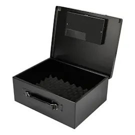 HMF 1006-02 Dokumentenbox Elektronikschloss, 32,5 x 25,5 x 12,5 cm, Schwarz