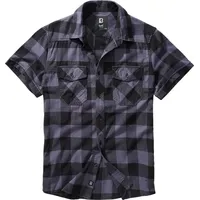 Brandit Textil Brandit Checkshirt kurzarm schwarz/grau, Größe 4XL