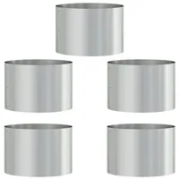 VidaXL Graues Metal Topfset Verzinktes Verzinktes Metall Mittel Haltbar
