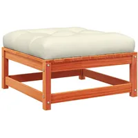vidaXL Gartenhocker mit Kissen wachsbraun Kiefer