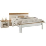 Home Affaire Schlafzimmer-Set »Westminster«, Bett Breite Liegefläche 90 oder 140cm und 1 Nachtkommode weiß