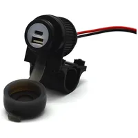 Albrecht Doppel-USB Steckdose Motorrad 12-24 Volt Schwarz 1 St.