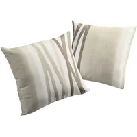 Wirth Kissenhüllen-Set Brooklyn, Polyester, Braun, 50 x 50 cm,