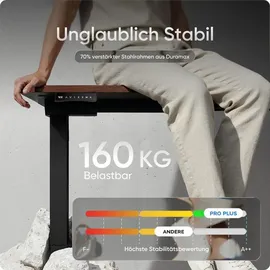 deskspace Schreibtisch Pro Plus Mahagoni / Schwarz