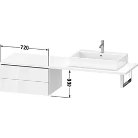 Duravit L-Cube Unterschrank für Konsole, 2 Schub.