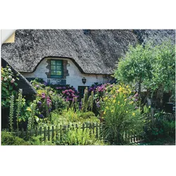 Artland Wandfolie »Altes Landhaus im Norden Frankreichs«, Gartenbilder, (1 St.), selbstklebend Artland Farbe Bild(er): grün