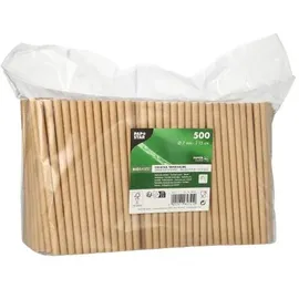 Papstar Cocktail Trinkhalme 500 St. 15 cm Schwarz