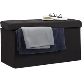 Relaxdays Sitzhocker Faltbar 38 x 76 x 38 cm Schwarz