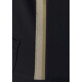Bench. Loungewear Kapuzensweatjacke, mit Glitzer Streifen, Loungeanzug, schwarz