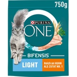 PURINA ONE BIFENSIS Light Katzenfutter trocken, reich an Huhn, 6er Pack (6 x 750g)