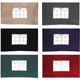 Mojawo 2er Set Seitenteile Fenster Seitenwand Pavillon Alu-Faltpavillon Fenster PA - beschichtet wasserabweisend 300x300cm, Farben:Rot