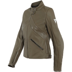 Dainese Santa Monica Perforierte Damen Motorrad Lederjacke, braun, Größe 42