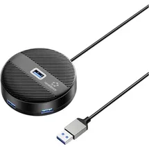 Renkforce RF-6266640 USB-Hub 4 Port USB 3.0 5 GBit/s Schwarz (matt) RF-USBH-400