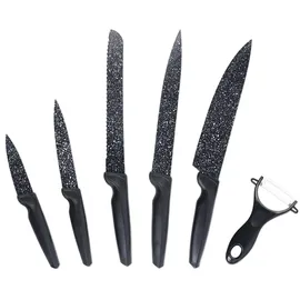 GOURMETmaxx Messerset 6-tlg. Schwarz