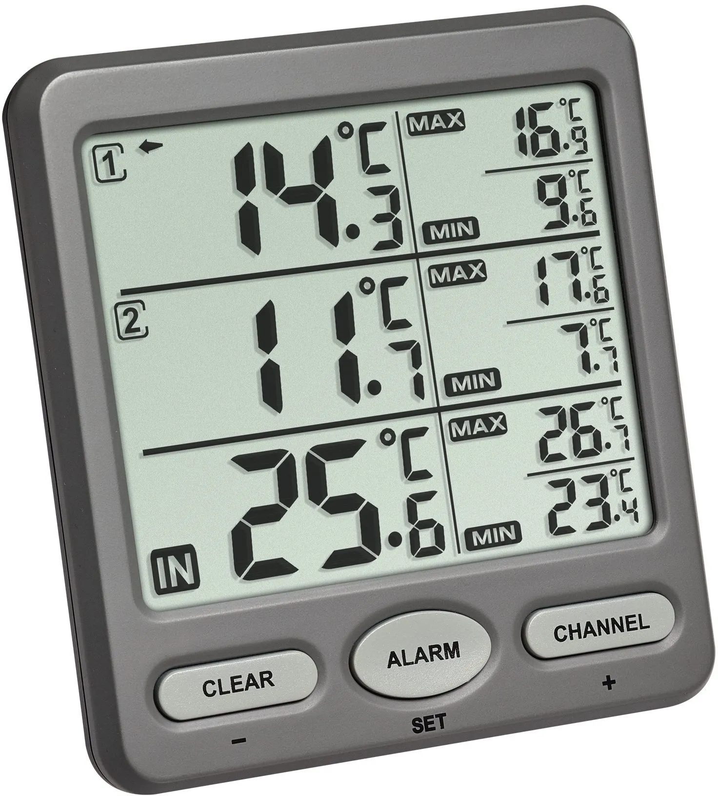 Preisvergleich Produktbild TFA Trio - Thermometer - digital - Grau