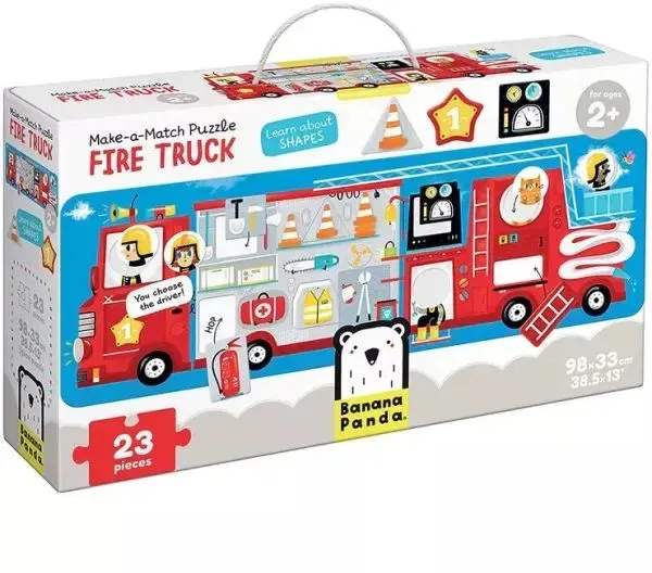 Banana Panda: Großes Puzzle – Feuerwehrauto