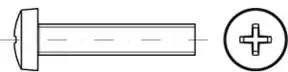 ISO 7045 Form C Linsenkopfschraube VG M3x20 Edelstahl A4 blank PH