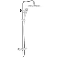 Rainsworth Duschsystem mit Thermostat, 30cm Edelstahl, Quadratische Regendusche, 3
