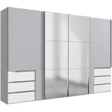 WIMEX Schwebetürenschrank »Level by fresh to go«, mit Synchronöffnung Weiß, Hellgrau, - 350x236x65 cm