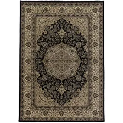 Webteppich Kashmir Schwarz ca. 240x340cm