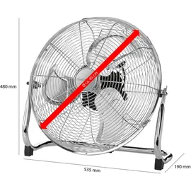ProfiCare 45 cm Bodenventilator Silber