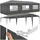 Tectake Pavillon Miramas 9 x 3 m inkl. 8 Seitenteile Grau