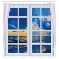 ABAKUHAUS Duschvorhang 175 x 200 cm blau