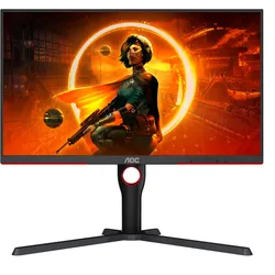 AOC Gaming Q27G3XMN 27 Zoll QHD Monitor, 180 Hz, FreeSync Prem. Pro., HDR1000 (2560x1440, 1 ms GtG, HDMI, Display Port) schwarz-rot