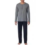 SCHIESSER Herren Schlafanzug lang Pyjamaset, Blau 800, 62