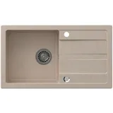 Sapho 78x44 cm Granit beige mit Abtropffläche
