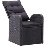 vidaXL Poly Garten-Liegestuhl 57 x 73 x 105 cm schwarz 2 St. 46065