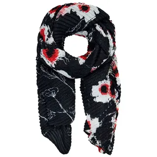 DESIGUAL Tuch Dot Flower Rectangle Foulard Black
