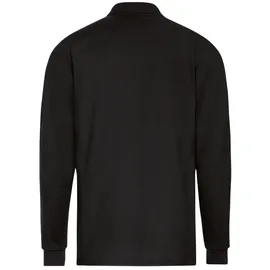 TRIGEMA Poloshirt TRIGEMA Langarm Poloshirt mit Armbündchen (1-tlg) schwarz L (50/52)