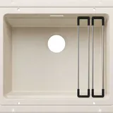 Blanco Etagon 500-U links Unterbauspüle softweiß Handbetätigung 500 x 400 mm