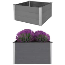 furnicato Garten-Hochbeet WPC 100 x 100 x 54 cm Grau