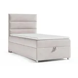 4mybaby GmbH Best for Home Boxbett, Creme, Textil, Höhe ca. 18 cm, Rechteckig, 100x200 cm, Schlafzimmer, Betten, Boxspringbetten