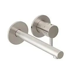 Herzbach Design iX Fertigmontageset 17.139745.1.09 Edelstahl gebürstet, Unterputz Waschtischarmatur, 210 mm