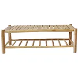 Möbilia Loungetisch 70 x 45 x 140 cm Naturfarben/Echtholz