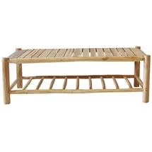 Möbilia Loungetisch 70 x 45 x 140 cm Naturfarben/Echtholz