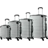 monzana Hartschalenkofferset Essential 4-tlg Silber