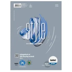 Ursus Green Notebook DIN A4 Kariert Spiralbindung Papier Weiß Gelocht Recycled 160 Seiten