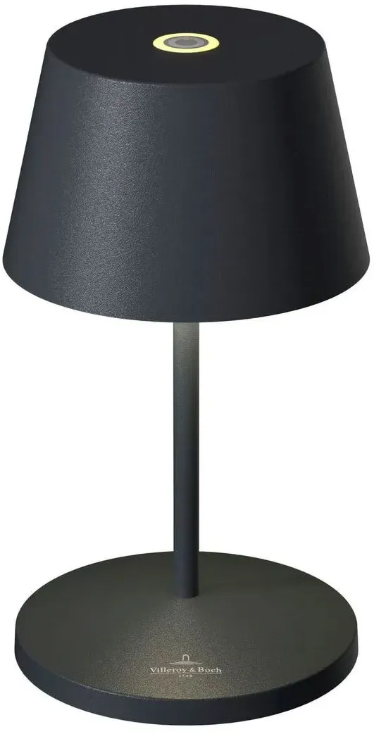 Villeroy & Boch Akku-Tischleuchte Seoul RC Alu, Eisen, Stahl Metall Schwarz pulverbeschichtet