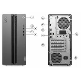 Lenovo Gaming-PC LOQ Tower 17IRR9 Intel Core i5-14400F 4,6 GHz 16 GB RAM 1 TB SSD GeForce RTX 5060 Windows 11 Home