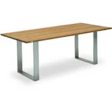 Niehoff Noah Gartentisch 160 x 95 x 76 cm Braun/Silberfarben
