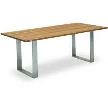 Niehoff Noah Gartentisch 160 x 95 x 76 cm Braun/Silberfarben