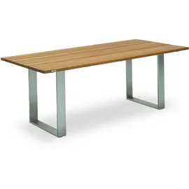 Niehoff Noah Gartentisch 160 x 95 x 76 cm Braun/Silberfarben