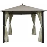 Ersatzdach 2,98 x 2,98 für Pavillon Kos Taupe Pavillondach Zeltdach - Trendline