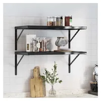vidaXL Wandregal 75 x 40 x 3 cm Schwarz