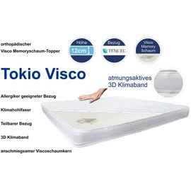 Matratzen Perfekt Tokio Viscoschaum Topper 200 x 200 cm weiß