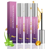 Donvuka 3 Stück 5ml Wimpernserum Ohne Hormone, Wimpernwachstumsserum Eyelash Serum Hormonfrei, Natürliches lash serum für Wimpernserum Wachstum, Nährende Formel
